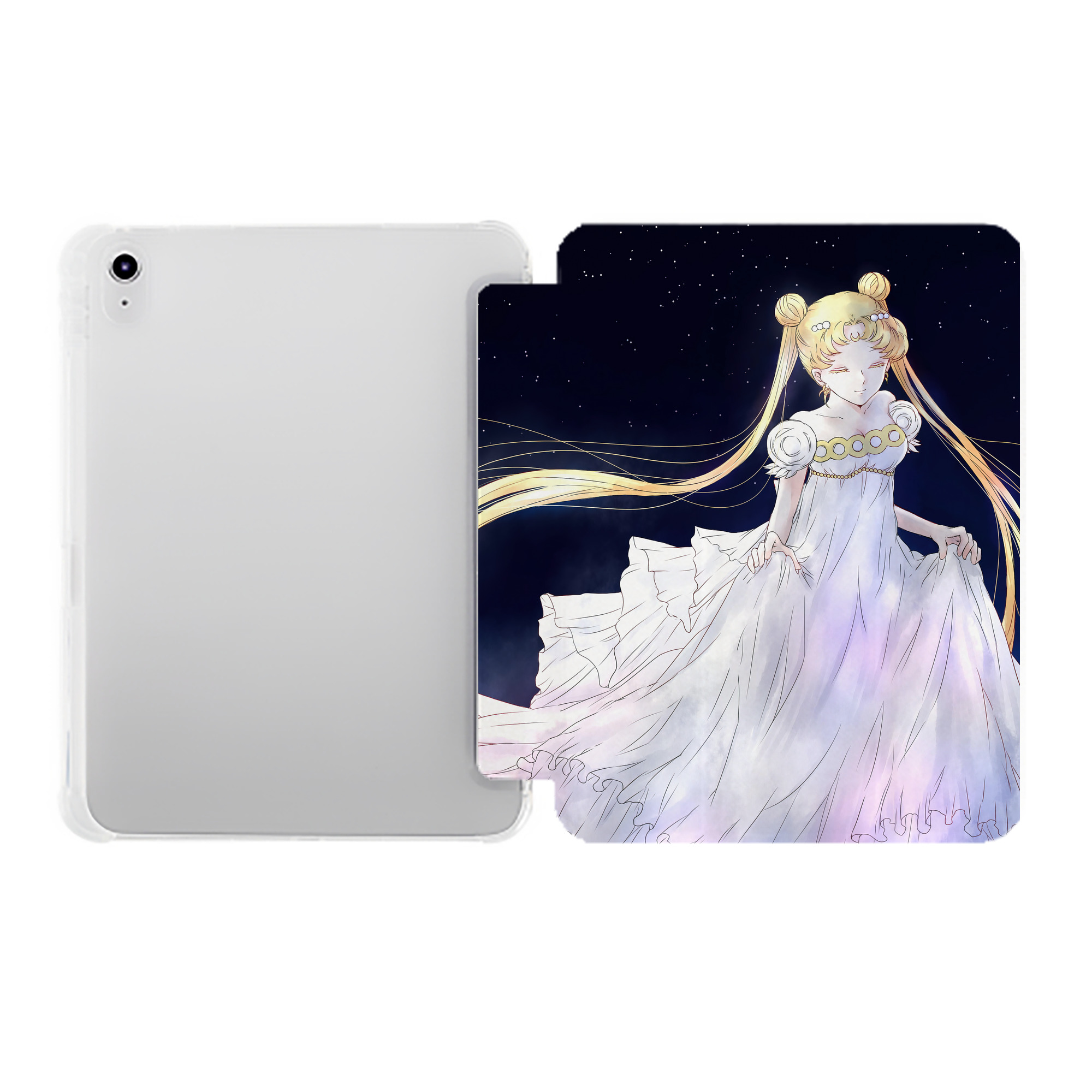 （画像用） 美少女戦士セーラームーン Sailor Moon IPad ケース ペン収納付き 三つ折りスタンド PUレザー×シリコン 対応機種9.5/10.5/10.9インチ